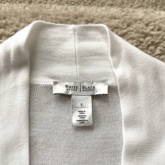 White House Black Market White Open Cardigan - Picture 7 of 7